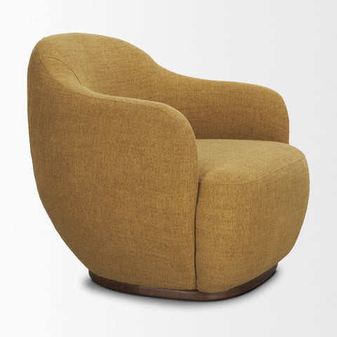 Hudson Mustard Fabric Accent Chair-3