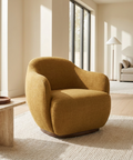 Hudson Mustard Fabric Accent Chair