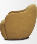 Hudson Mustard Fabric Swivel Accent Chair-3