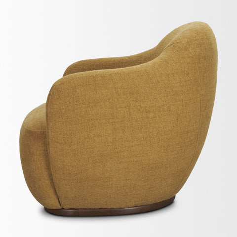 Hudson Mustard Fabric Swivel Accent Chair-3