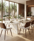 Hudson White Faux Leather Dining Chair