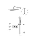 INABOX03 Polished Chrome 3-Way Shared Thermostatic Shower Kit with Rectangular Rainhead and 3 Body Jets - Aquabrass-1