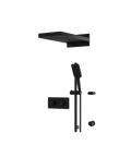 INABOX04 Electro Black 3-Way Shared Thermostatic Shower Kit with Dual-Function Aquasheet Rainhead - Aquabrass-1