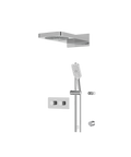 INABOX04 Polished Chrome 3-Way Non-Shared Thermostatic Shower Kit with Dual-Function Aquasheet Rainhead - Aquabrass-1