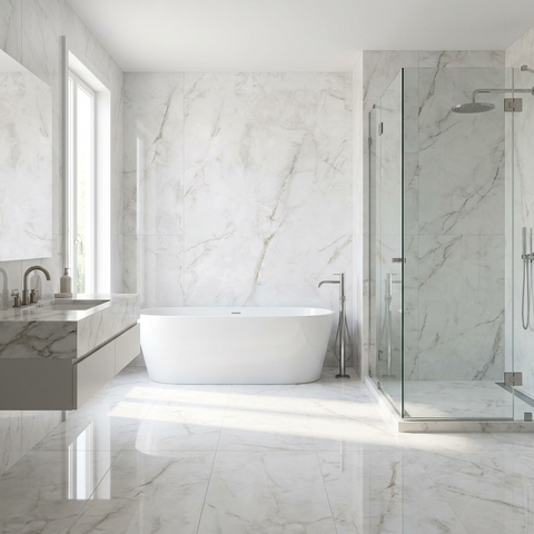 Stone look floor tile