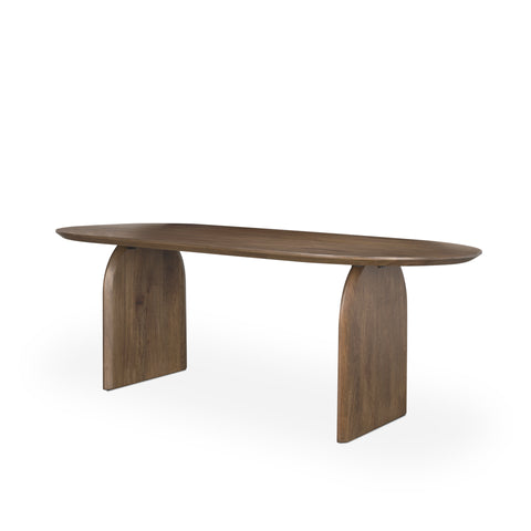 Isla 86.5" Dark Brown Mango Wood Dining Table-1