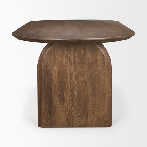 Isla 86.5" Dark Brown Mango Wood Dining Table-4
