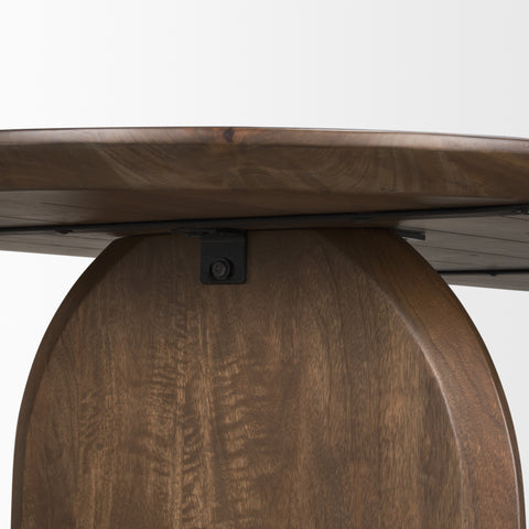 Isla 86.5" Dark Brown Mango Wood Dining Table-6
