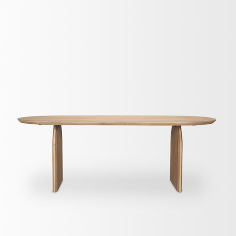 Isla 86.5" Light Brown Mango Wood Dining Table-2