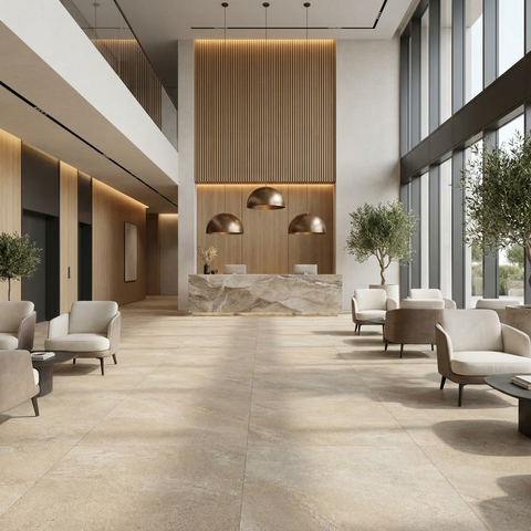 Ivory 5mm Waterproof Luxury Vinyl Tile 24"x24"
