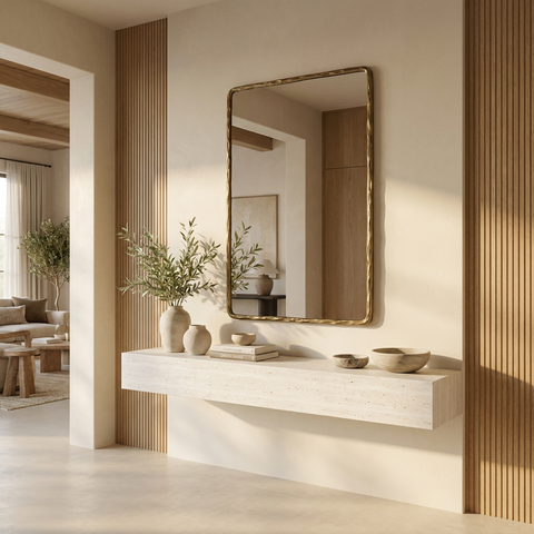 Ivory Modern Wall Mirror Renwil