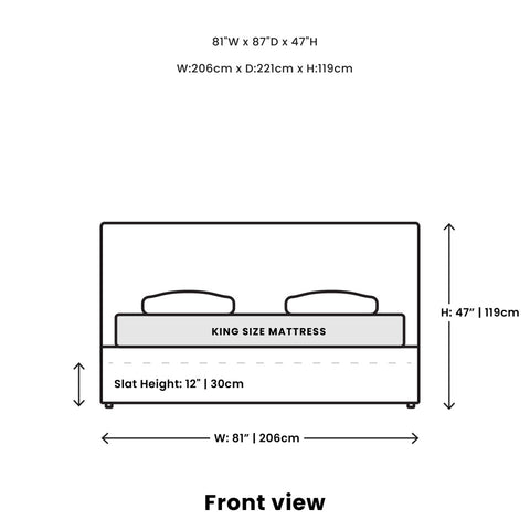 Julia Cream Storage - King Bed SIF