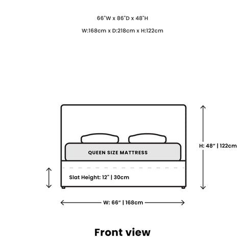 Julia Cream Storage - Queen Bed SIF