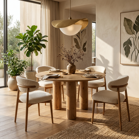 Jasper Round Oak Dining Table