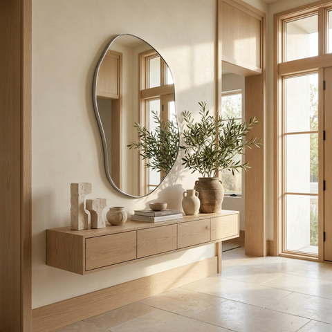 Javelin organic metal wall mirror