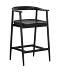 Jeremy Black Modern Wood Counter Stool -1