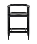 Jeremy Black Modern Wood Counter Stool -2