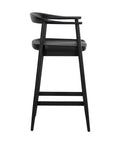 Jeremy Black Modern Wood Counter Stool -3