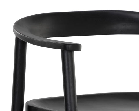Jeremy Black Modern Wood Counter Stool -5
