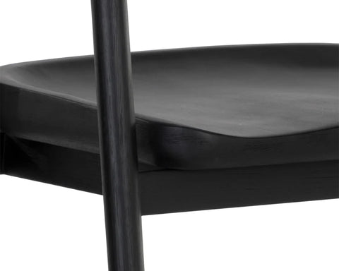 Jeremy Black Modern Wood Counter Stool -6