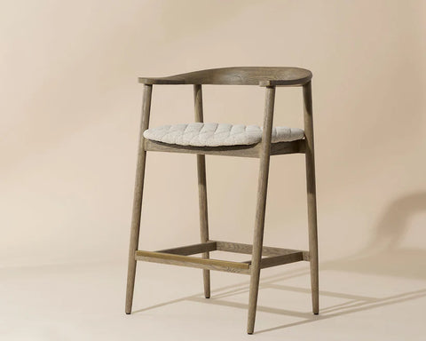Jeremy Cream Modern Wood Counter Stool-1