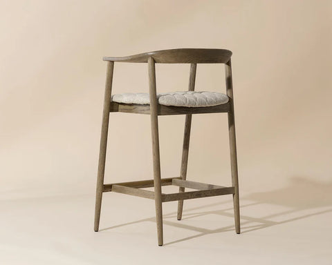 Jeremy Cream Modern Wood Counter Stool-2