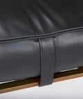 Jessie Black Leather Gold Frame Bench-6
