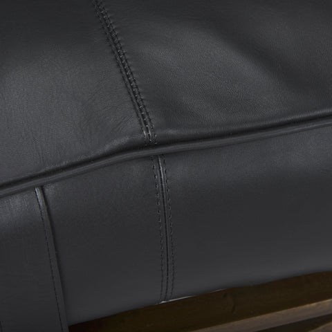 Jessie Black Leather Gold Frame Bench-7