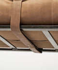 Jessie Brown Leather Bench-3