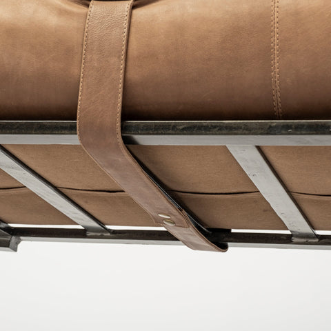 Jessie Brown Leather Bench-3