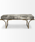 Jessie Grey Hair-On-Hide Bench-3