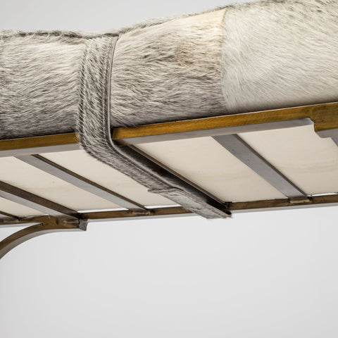Jessie Grey Hair-On-Hide Bench-5