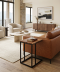 Jivin Natural Solid Acacia Wood End Table