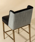 Joplin Black Modern Leather Counter Stool-2