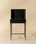 Joplin Black Modern Leather Counter Stool-3