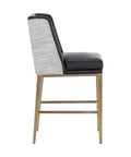 Joplin Black Modern Leather Counter Stool-6