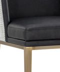 Joplin Black Modern Leather Counter Stool-9