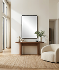 Jorah Black Metal Wall Mirror