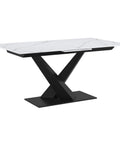 Julius White Extendable Sintered Stone Dining Table-1