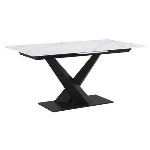 Julius White Extendable Sintered Stone Dining Table-1