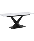 Julius White Extendable Sintered Stone Dining Table-2