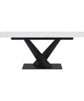 Julius White Extendable Sintered Stone Dining Table-4