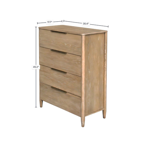 Kamelia Sand Four Drawer- Dresser LH