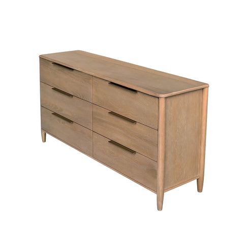 Kamelia Sand Six Drawer- Dresser LH