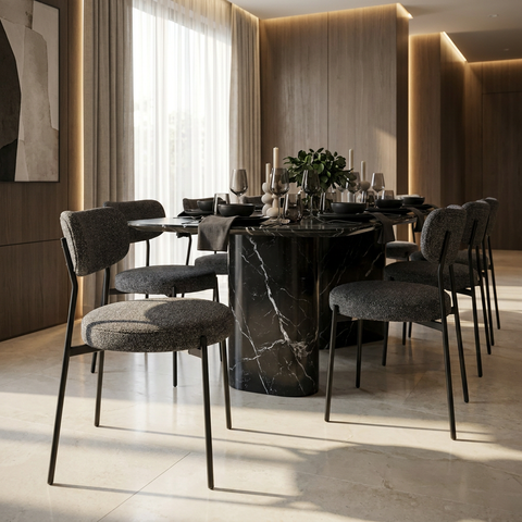 Kai Grey Upholstered Dining Chairs - Set of 2