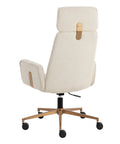 Kalev Chacha Cream Fabric Swivel Office Chair -4