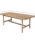 Kamelia Natural Oak Dining Table-7