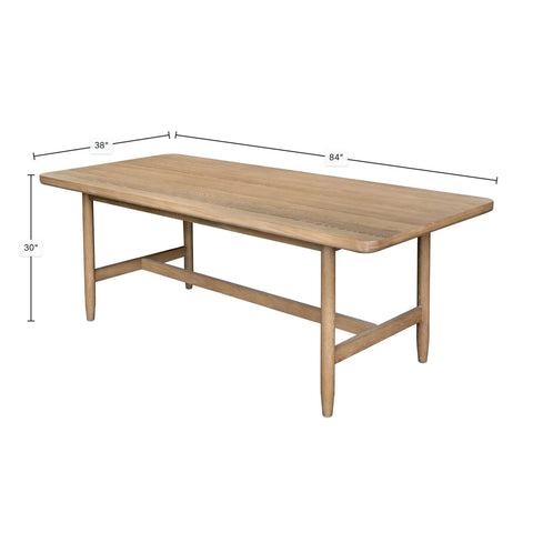 Kamelia Natural Oak Dining Table-7