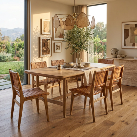 Kamelia Natural Oak Dining Table