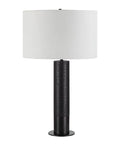 Kampen Matte Black Travertine Table Lamp -1